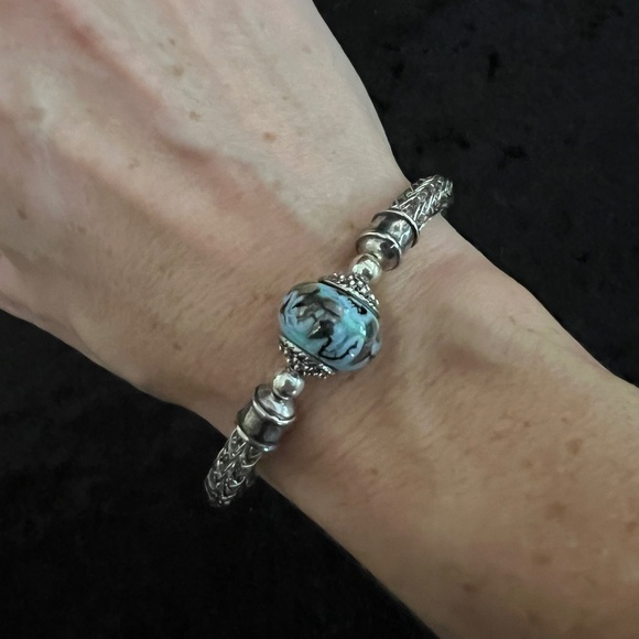 Curated Jewelry Set #32 - Necklace, Bracelet, Earrings (Blue/Silver/Multicolor) - Picture 4 of 8